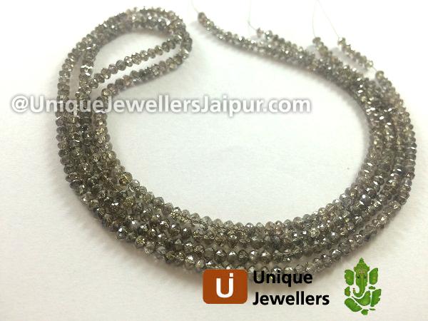Brown Diamond Faceted Roundelle